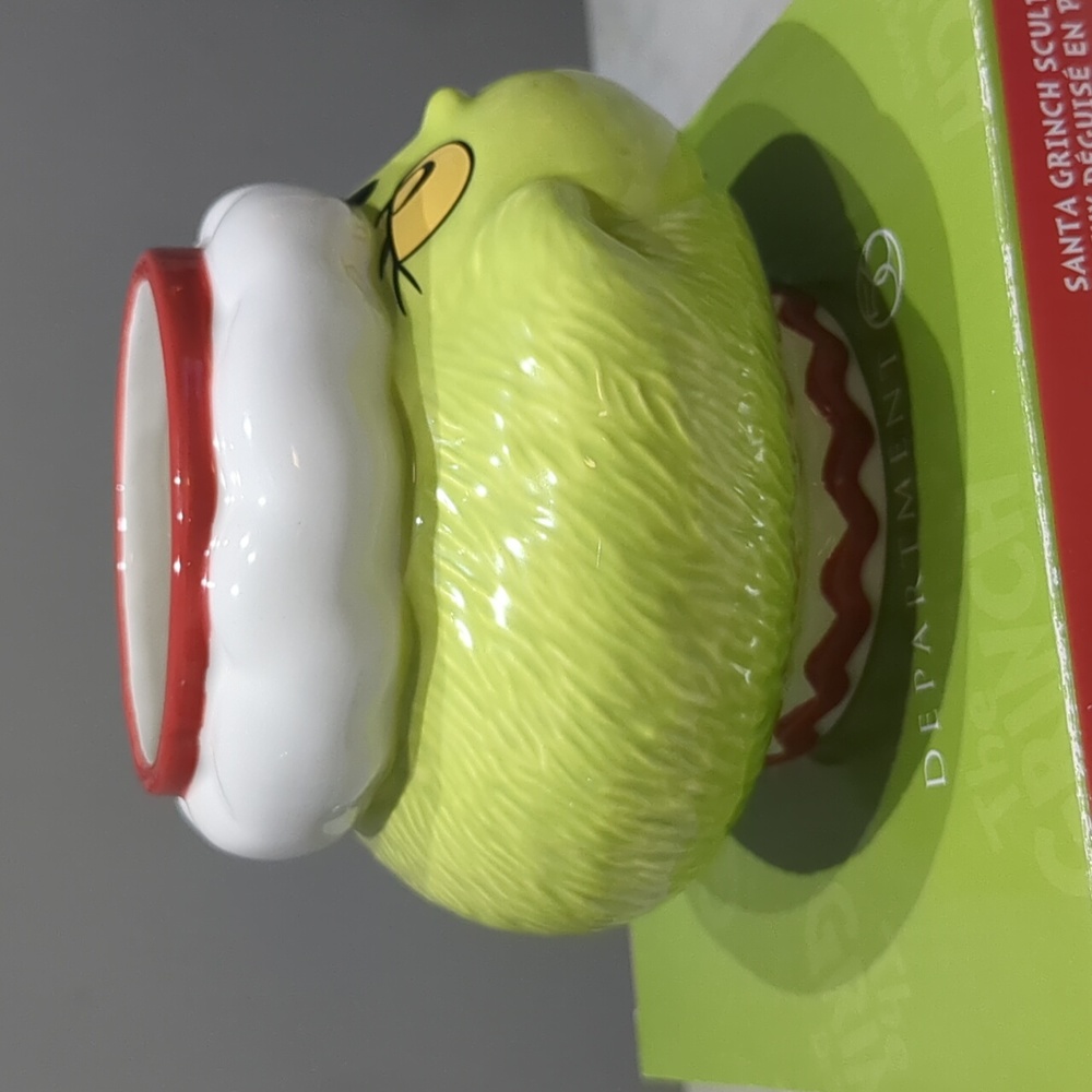 DEPARTMENT 56 Dr. Seuss Santa Grinch Sculpted Coffee Mug 32 Oz. New - Picture 3 of 10